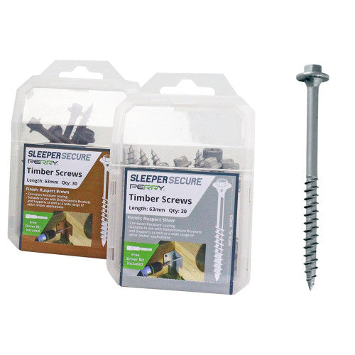 63mm No.4729/PP SleeperSecure Sleeper Screws - Hex Head