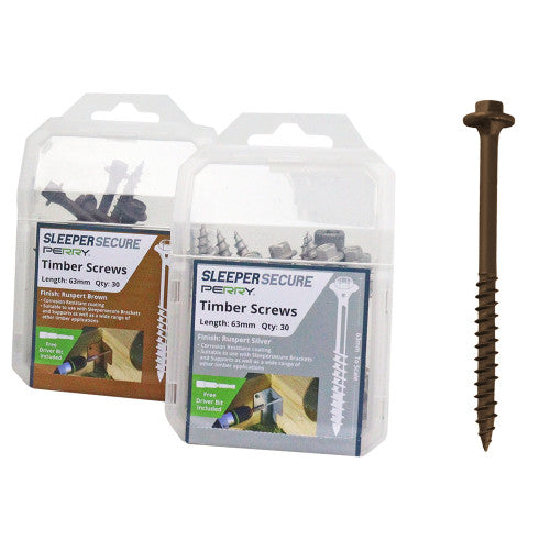 63mm No.4729/PP SleeperSecure Sleeper Screws - Hex Head