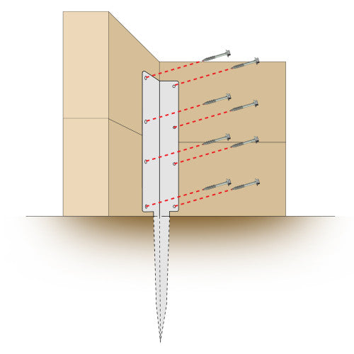 No.4714 SleeperSecure Double Sleeper Corner Support Spike