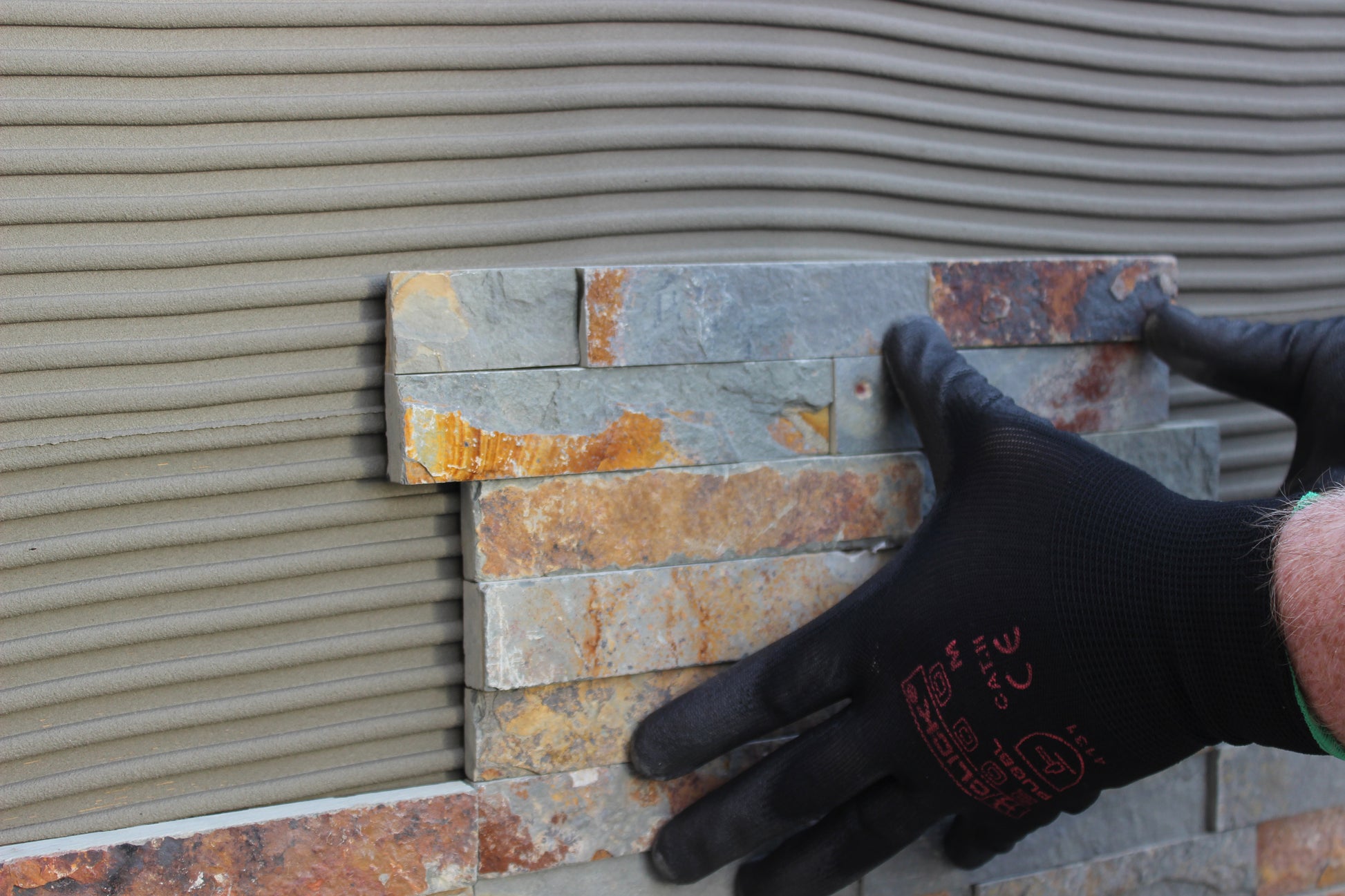 slipbond: Vertical Stone and Brick Slip Adhesive